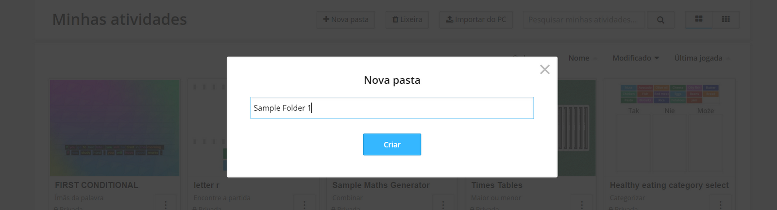 Atividade de COMBINAR no Wordwall 